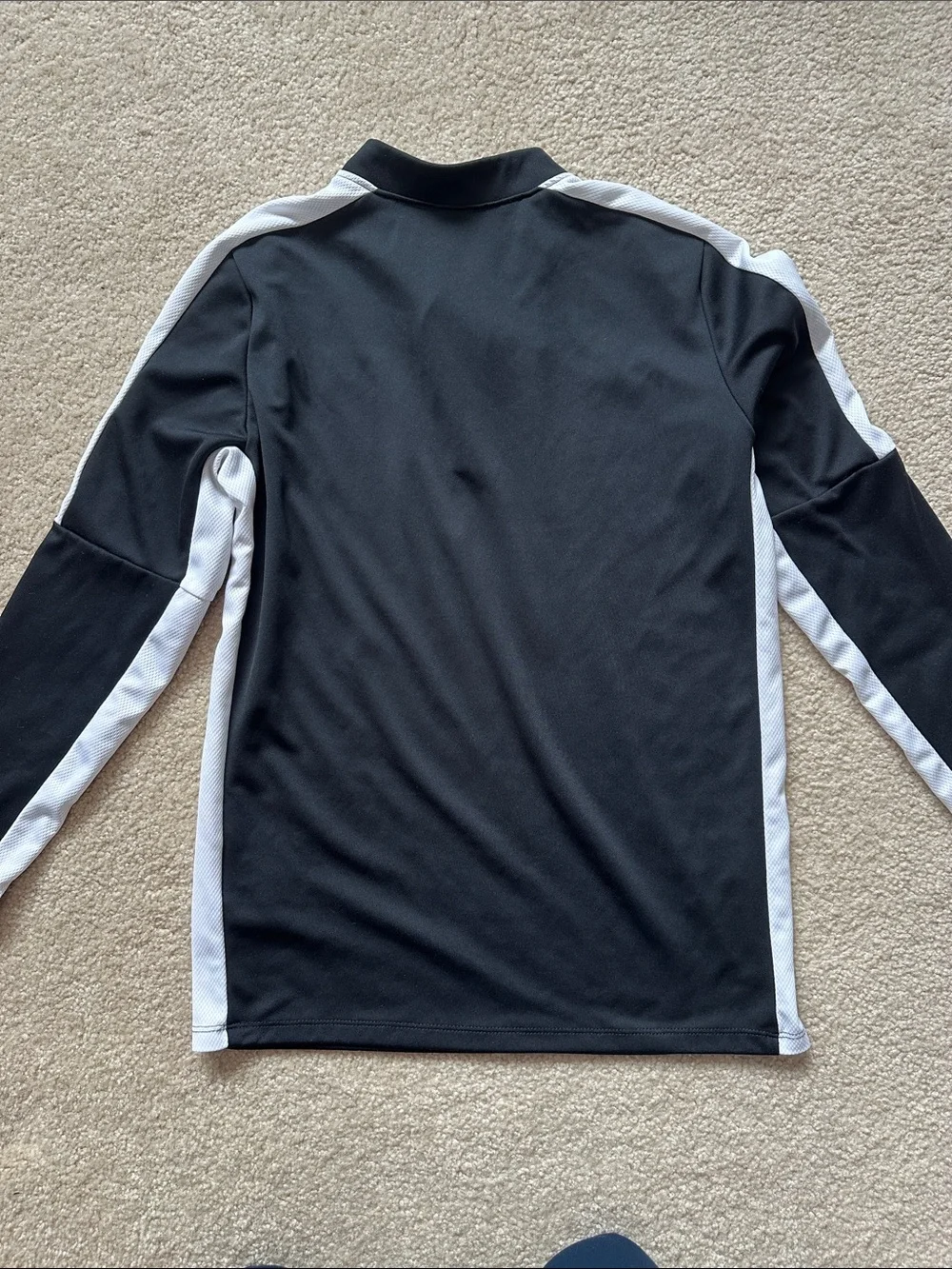 Nike Boys Black Performance Quarter-Zip with White Panels